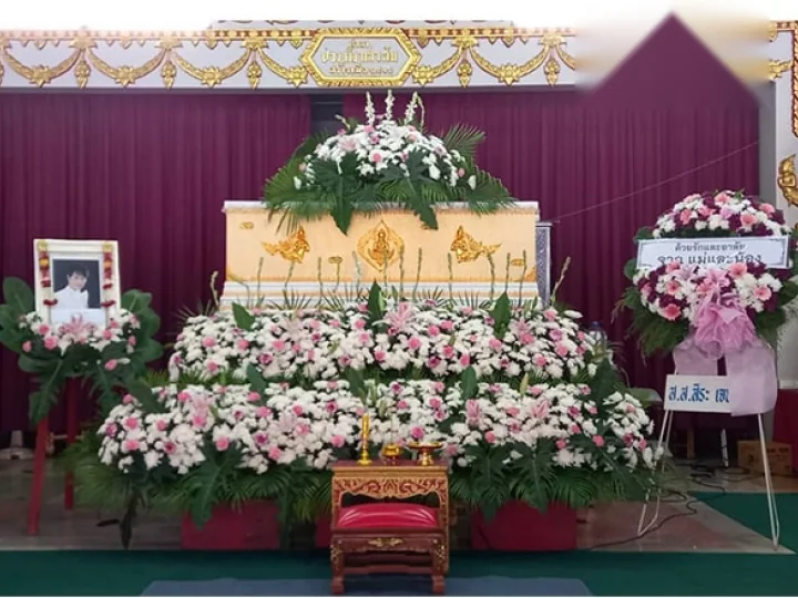 ผลงานจัดดอกไม้งานศพ งานศพจริง Funeral Decor