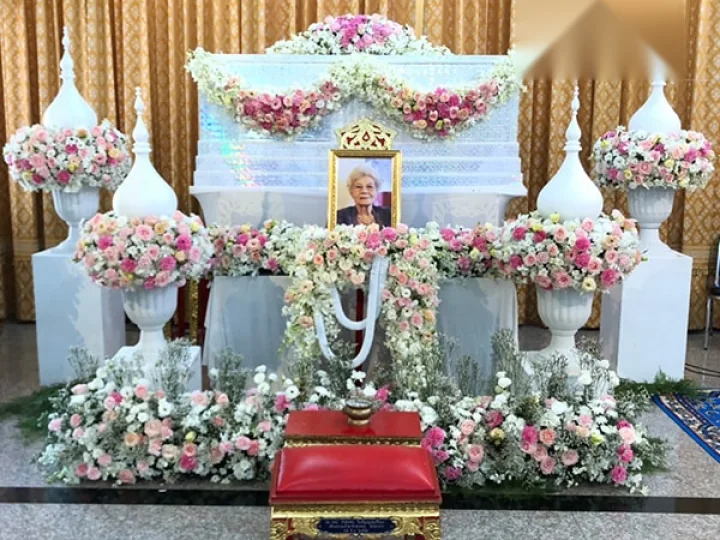 ผลงานจัดดอกไม้งานศพ จริง Funeral Decor
