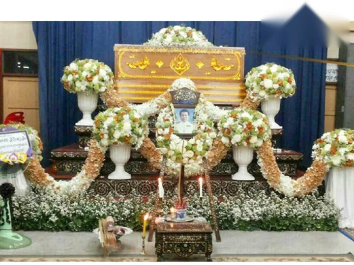 ผลงานจัดดอกไม้งานศพ งานศพจริง Funeral Decor