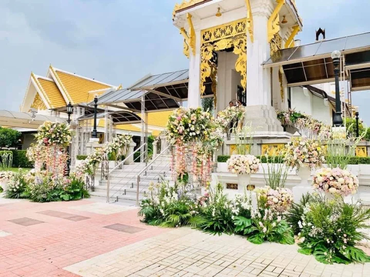 ผลงานจัดดอกไม้หน้าโลงสั่งด่วนวันเดียวกัน งานศพจริง Funeral Decor