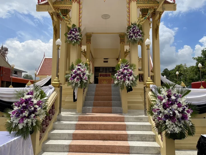 ผลงานจัดดอกไม้งานศพ งานศพจริง Funeral Decor